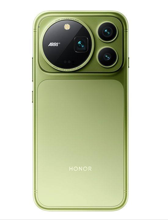 The HONOR Magic9 Pro Max in Moss Green: the first phone to carry the ARRI logo on the device and its packaging, unveiled in Beijing on September 28, 2026.
