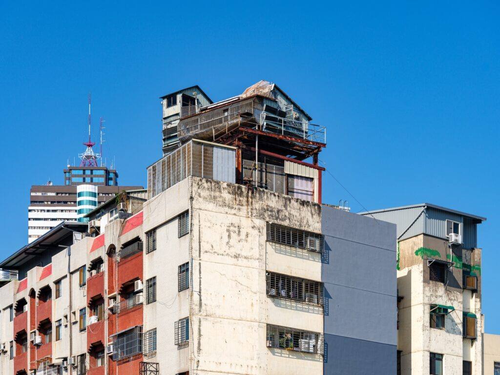 A rooftop addition in Taiwan from Urban Additions by Hsu Hao-Han, one of the five Global Grant Award projects in the exhibition.