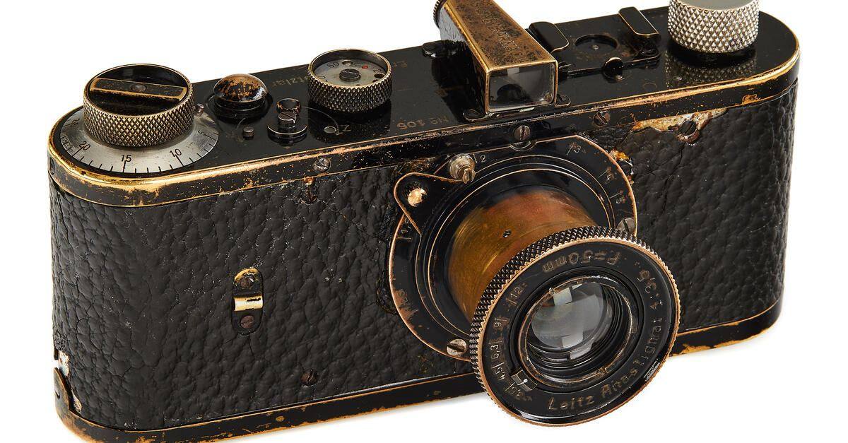 Leica 0-Series No. 105, the prototype that belonged to Oskar Barnack himself. His name is engraved on the viewfinder.